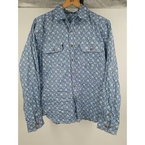 Mountain And Isles Shirt Mens Medium‎ Horse Button Down Long Sleeves Casual
